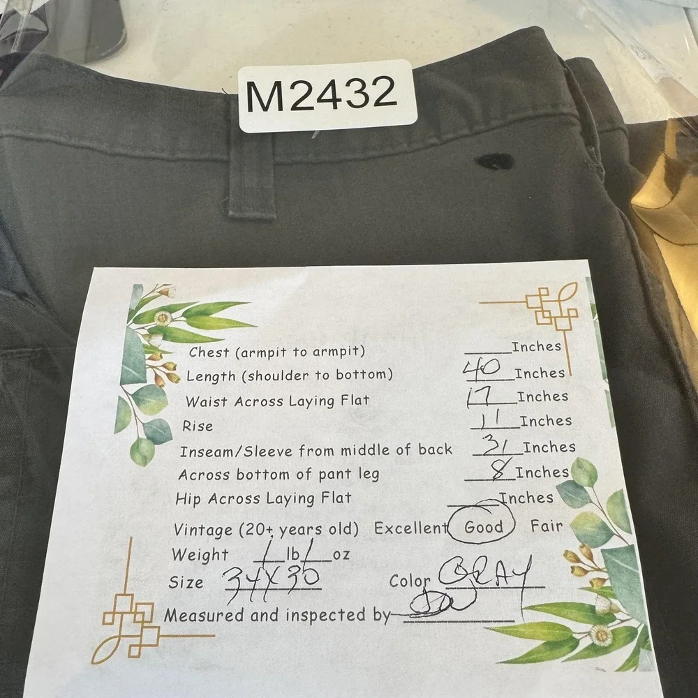 Carhartt Men's Gray Ripstop Relaxed Fit 34x32 - Picture 13 of 13